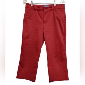 Dockers' Women Red Cropped Pants Capris Mid Rise Approx. M